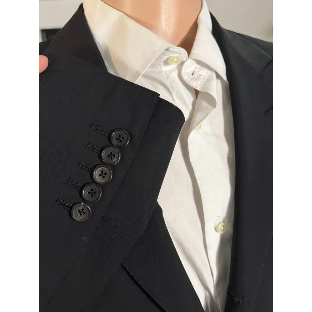 Tom Ford Black Wool Peak Lapel 2Pc Suit 50R 40S 34x28.5 Trousers